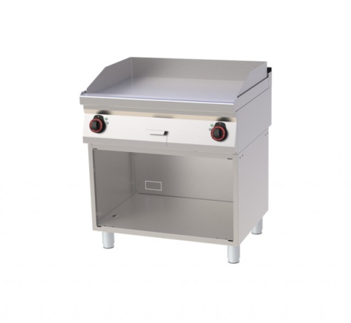 Grill dublu electric cu placa neteda, pe suport deschis