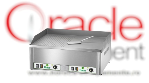 Grill fry-top electric, suprafață netedă dublă, Fimar