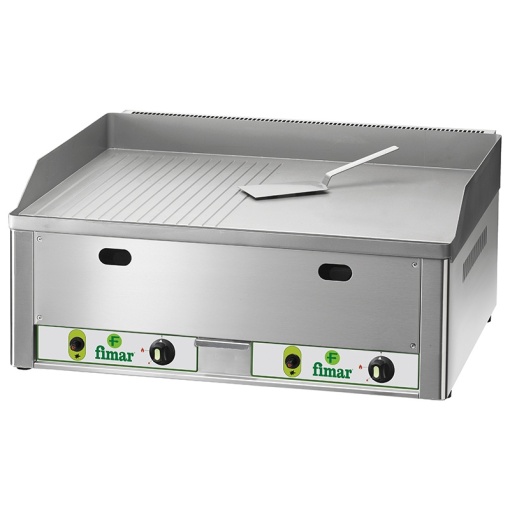 Grill fry-top pe gaz suprafață netedă și striată, Fimar - Img 2