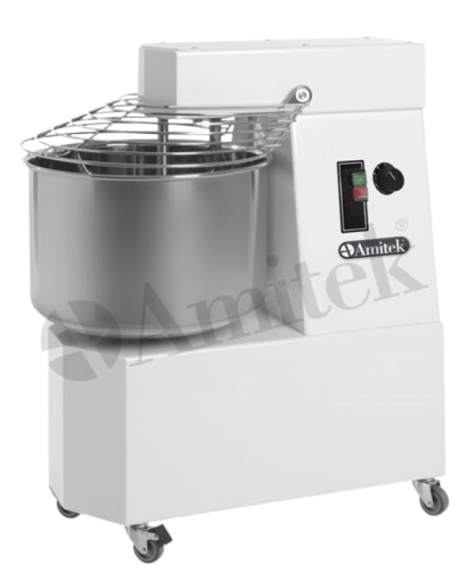 Malaxor cu spirală, cuvă și cap fixe, 21 L, 18 kg, Amitek - Img 2