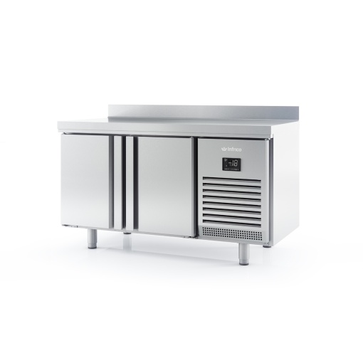 Masă frigorifică cu 2 uși și chiuvetă 1468x600x850 mm, 250 L, Infrico Spania - Img 3
