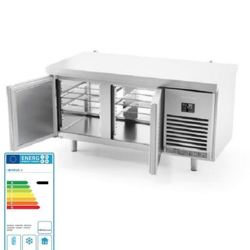 Masă frigorifică de patiserie 1618x800x850 mm, clasa A, Infrico - Img 2