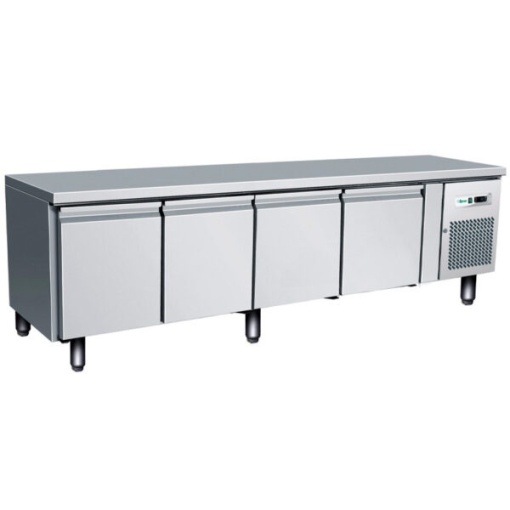 Masă frigorifică inox cu 4 uși, 2230x700 mm, Forcar - Img 3