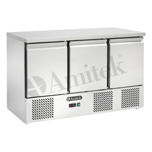 Masă frigorifică profesională ventilată 3x GN1/1, Amitek AK923V - Img 2