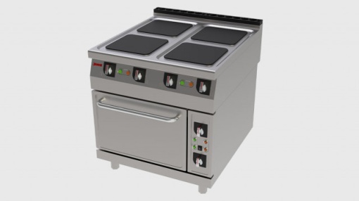 Mașină de gătit electrică cu 4 plite și cuptor, Jemi - Img 2