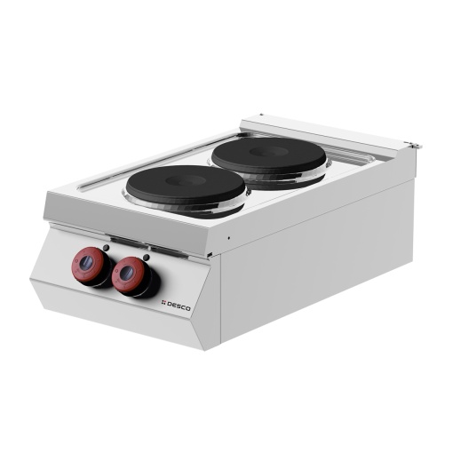 Mașină de gătit electrică de banc cu 2 plite rotunde, Desco Italia - Img 2