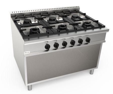 Mașină de gătit pe gaz cu 6 arzătoare și suport deschis, Casta - Img 2