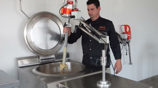 Mixer profesional cu suport rulant, tijă 410 mm Easymix Master, 20-100 L - Img 2