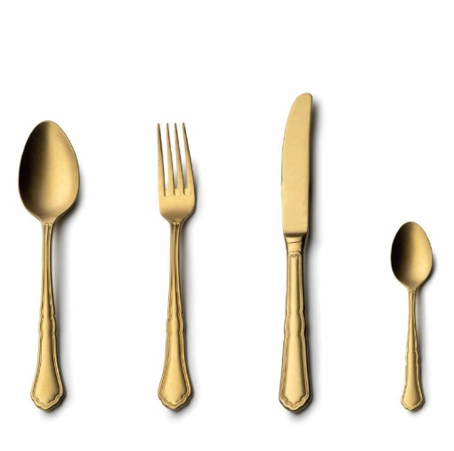 Set de 12 linguri aurii, Florencia Vintage Gold - Img 4
