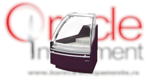 Vitrină de expunere, curbată, inox 1050x1220 mm, Infrico