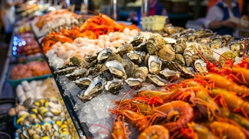 Vitrină de expunere pește, fructe de mare, 1330x1335 mm, Infrico - Img 4