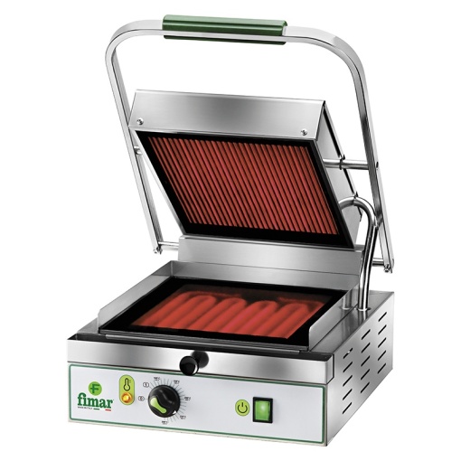 Contact grill cu placă ceramică netedă/striată, Fimar - Img 3