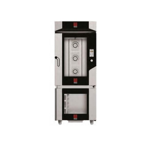 Cuptor electric combisteamer 10 tăvi 60x40 cm touchscreen, dospitor și hota, Eka Italia - Img 2
