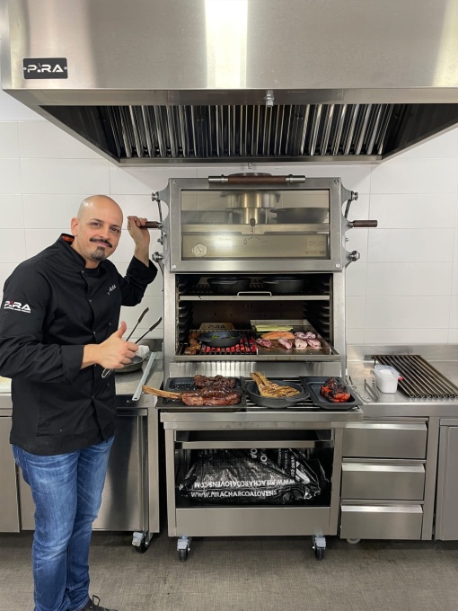Cuptor pentru steak pe cărbuni, Pira 80 XXL Silver ED - Img 4