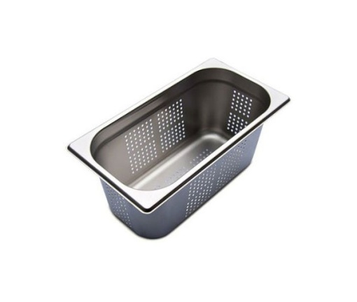 Cuvă GN1/3 inox perforată 100 mm - Img 2