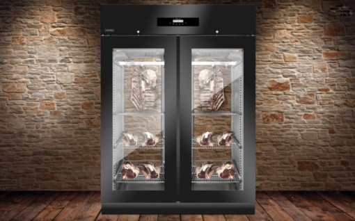 Dulap frigorific cu 2 uși din sticlă pentru maturare carne, 300 kg, BLACK PANORAMA - Img 2