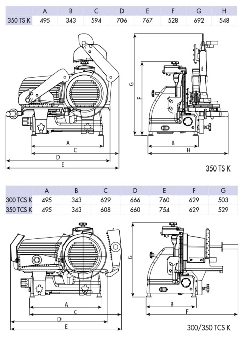 Feliator vertical cu tavă pentru mezeluri 350 mm, Minerva Omega - Img 4