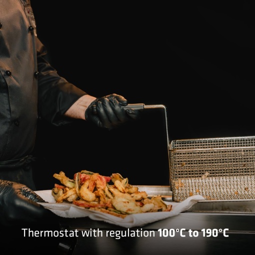 Friteuză electrică, dublă 13,5+13,5 L, cu comandă electronică Desco - Img 4
