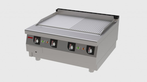 Fry top electric cu suprafata neteda/striata 800 x 750 mm