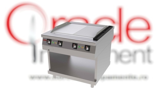 Fry top electric cu suprafață netedă/striată 90x100 cm