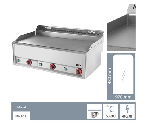 Gratar Fry-top electric neted 480×970 mm - Img 4