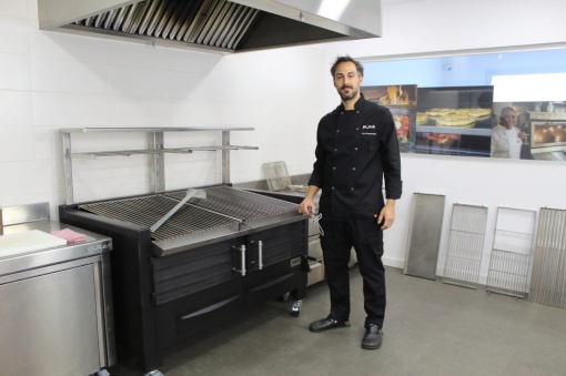 Grătar profesional Barbeque pentru Steak pe cărbuni, 1200x820x930 h mm - Img 11