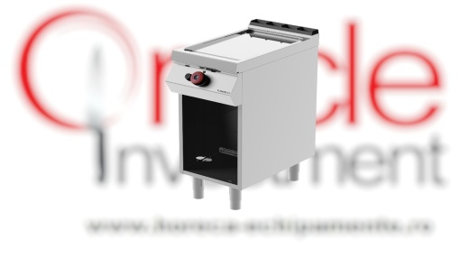 Grill simplu pe gaz cu placă netedă, dulap neutru deschis, Desco Italia