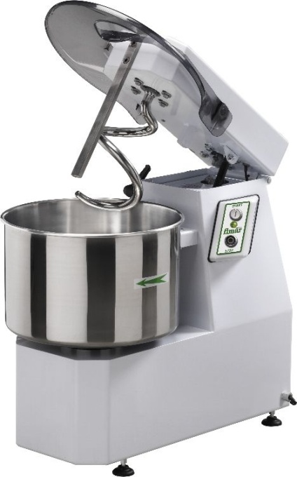 Malaxor cu spirală, cap rabatabil și cuvă fixă, 38 kg, Fimar - Img 2
