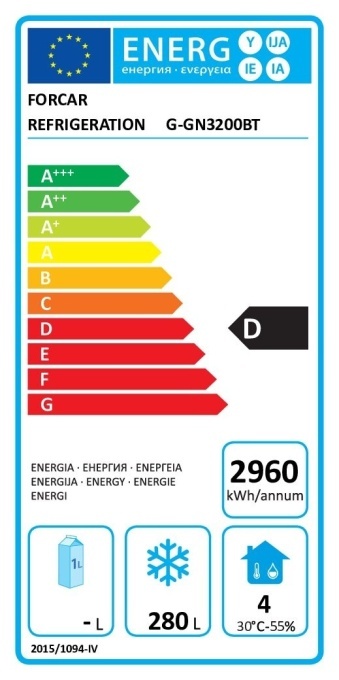 Masă de congelare cu 3 uși, agregat lateral și rebord, 1795x700 mm, Forcar - Img 3
