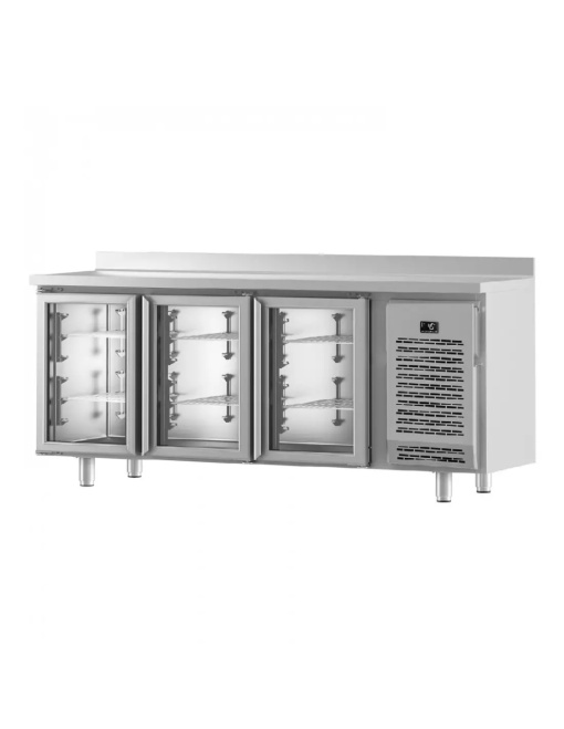 Masă frigorifică cu uși de sticlă 1960x850 mm, 465 litri GN1/1, Infrico - Img 4