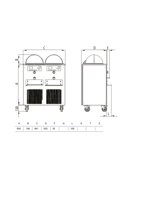 Mașină multifuncțională pentru a produce, afișa, conserva și servi înghețata 2x12L - Img 3