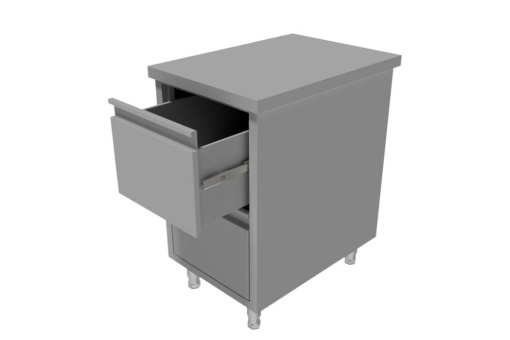 Modul neutru inox cu 2 sertare GN 1/1 - Img 2