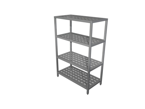 Rastel cu 4 polițe perforate reglabile, 600x400x1800 mm - Img 2