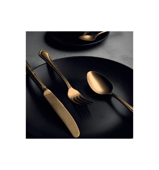 Set de 12 furculițe aurii, Florencia Vintage Gold - Img 2
