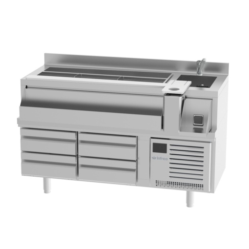 Stație de Cocktail bar cu refrigerare, 310L, Infrico Spania - Img 4