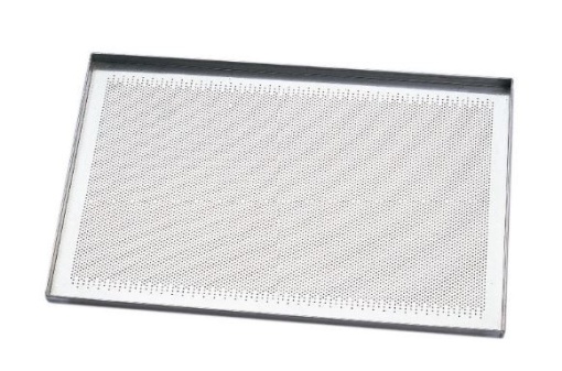 Tavă de aluminiu perforată 600x400 mm, cu 4 margini - Img 2