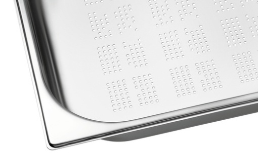 Tavă de inox (perforată) GN2/3 h 65 mm - Img 3