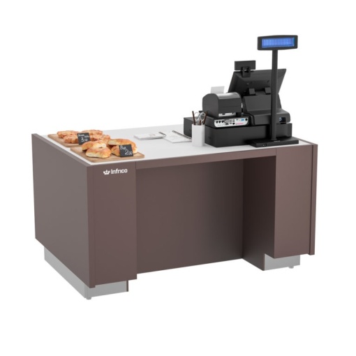 Tejghea casă de marcat cafenea/cofetărie/patiserie/magazin 1250x736 mm Infrico - Img 4