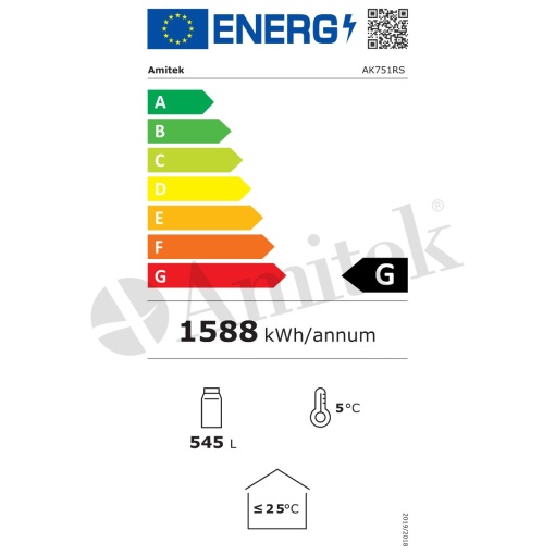 Vitrină frigorifică băuturi cu uși glisante, 750 litri, Amitek - Img 4