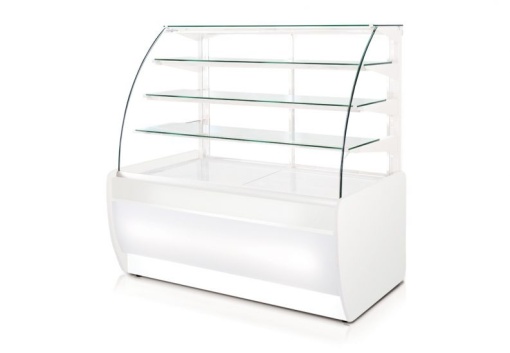 Vitrină frigorifică cofetărie 1020 mm cu sticlă curbată, Rapa Polonia - Img 5