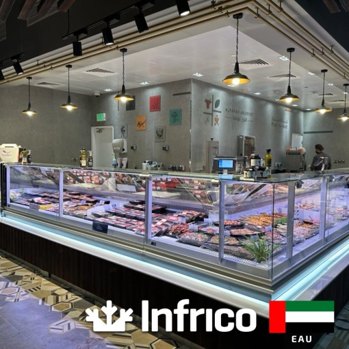 Vitrină frigorifică modulară de expunere, inox, 938x1290 mm, incorporabilă, Infrico - Img 8