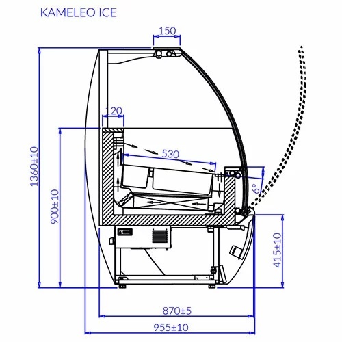 Vitrină frigorifică pentru înghețată, 10 sortimente, KAMELEO ICE - Img 4