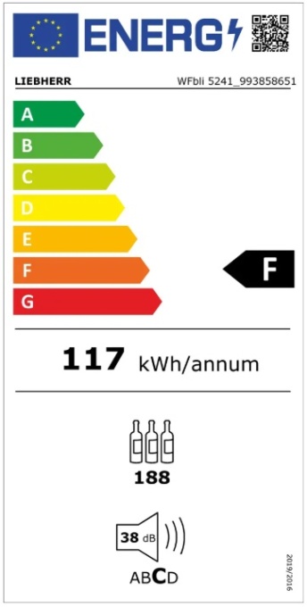 Vitrină frigorifică pentru vin, 188 sticle de 0,75 l, Liebherr - Img 9