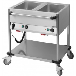 Bain Marie cu boiler și spatiu de depozitare 2x GN 1/1, Casselin - Img 2