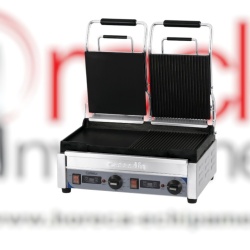 Contact grill panini sandwich dublu1/2 neted- 1/2 striat cu temporizator