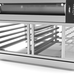 Cuptor electric panificație cu 4 vetre (4 tăvi 60x40/vatră), hotă și suport - Img 10