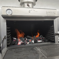 Cuptor pentru steak pe cărbuni, deschidere verticală, Pira 70 Silver SD - Img 6