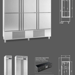 Dulap frigorific din inox cu 6 uși, 1730 litri - Img 3
