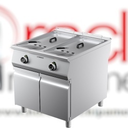 Friteuză electrică profesională 21+21 Litri, cuvă în V, Desco Italia