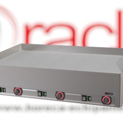 Fry top electric cu suprafață cromată netedă/ striată